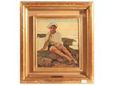 Cafiero Filippelli, Portrait of a sailor in a Tuscan marina 1931