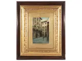 Michele Garinei, Piazza della Luna (Old Centre), oil on panel