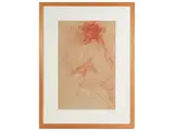 Antonio Mancini, Nudo femminile, 1900 circa, sanguine and white pencil on paper