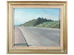 Scorcio di strada by Francesco Chiappelli, oil on panel, offered Mar 2024