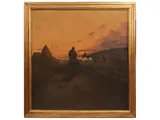 Ferruccio Rontini, Il ritorno dai campi, oil on canvas