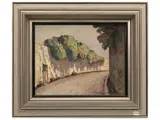 Gino Romiti, Scorcio di strada, oil on panel