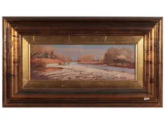Il fiume Cecina by Giorgio Luxardo, oil on panel, offered Mar 2024