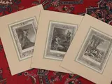 Bernard Picart, Atlas brings the sky to its epaules - Cygnus changes in cigne - The moon and Endymion, three etchings on copper