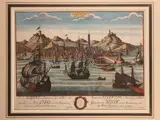 Johann Christoph Haffner, Vue d'Algers, en Barbarie, sur la mer Mediterranée, Copper engraving