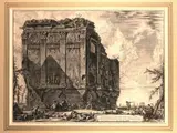 Ancient temple commonly called della Salute by Giovanni Battista Piranesi, etching (stage I), offered Feb 2024