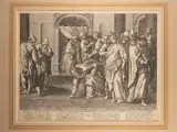 Jan Baptist Barbé, Adducunt Scribae et Pharisaei mulierem in adultery, etching