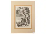 François Poilly, Paris' apple - Pan and Diana, two etchings
