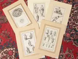 Bernard de Montfaucon, Lutteurs - Mariage - Habits des Romains, three copper engravings