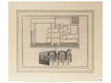 Bernard de Montfaucon, Les Thermes - Bagnes, two copper engravings