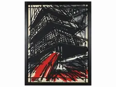 Positive construction antagonism AH 1989 by Vinicio Berti, oil on canvas, offered Dec 2023