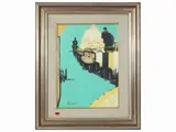 Remo Brindisi, Basilica della Salute of Venice, oil on canvas