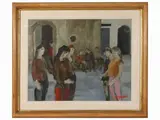 Renzo Grazzini, Personages, oil on panel