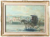 Ledo Gragnoli, View of Florence, oil on panel