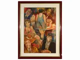Remo Squillantini, Characters, mixed media on paper
