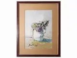 Sergio Scatizzi, Flowerpot, tempera on paper