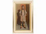 Alfio Rapisardi, Figure of a child 1954, oil on hardboard