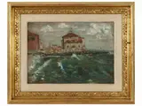 Giuseppe Viviani, Seascape 1929, oil on panel