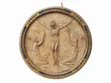 Luigi Luparini, Circular terracotta bas-relief, depicting the Crucifixion