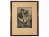 Romano Romanelli, Woman with child, engraving