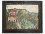 Mario Disertori, Town of Valdarno, oil on canvas