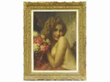 Luigi Amato, Female nude, oil on canvas