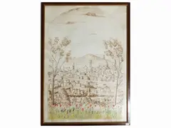 View of Florence by Silvio Pucci, watercolor on paper, offered Dec 2023