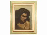 Matilde Luchini, Female portrait, oil on canvas