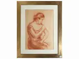 Roberto Pucci, Female portrait 1928, sanguine on paper