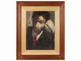 Alberto Caligiani, Self-portrait from the 40s, oil on cardboard