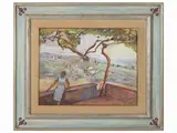 Angiolo Vannetti, View from the terrace 1958, oil on canvas cardboard