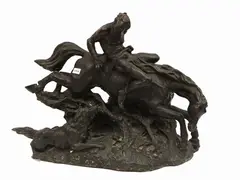 Ivan Mazeppa 1900 by Augusto Rivalta, bronze group, offered Dec 2023