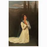 Santa Maria Goretti by Ernestina Orlandini attribuito, oil on canvas, offered Oct 2023
