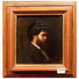 Giuseppe Maraschini, Male portrait 1876, oil on panel