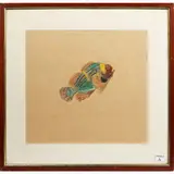 Silvio Polloni, Fish, four mixed media on paper