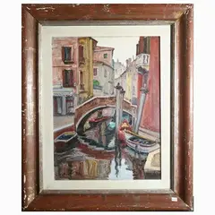 View of Venice 1972 by Armeno Mattioli, oil on canvas, offered Oct 2023