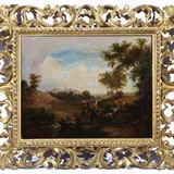 Carlo Markò il Vecchio Attribuito, Flight into Egypt, oil on canvas