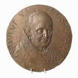 Enrico Manfrini, Paulus VI Bridge Max 1969, Bronze high relief medallion