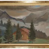 Elisabeth Chaplin, Mountain landscape with hut