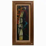 Alfio Rapisardi, Composition, oil on panel