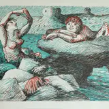 Salvatore Fiume, Zodiac Signs: Cancer and Sagittarius, two lithographs