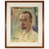 Gino Paolo Gori, Self-portrait, oil on canvas