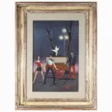 Mario D'Elia, Nocturne with figures