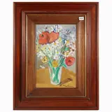 Rodolfo Marma, Fiori di campo 1987, oil on canvas board