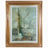 Emanuele Cappello, View of Piazza San Marco, oil on canvas