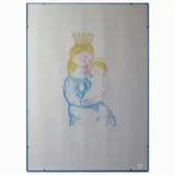 Antonio Bueno, Madonna with Child, silkscreen on fabric