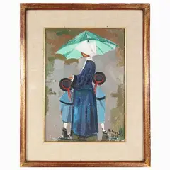 Nun 1969 by Rodolfo Marma, oil on canvas board, offered Oct 2023