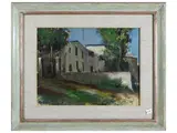 Ugo Pignotti, Landscape with a view of a villa 1954, oil on panel