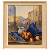 Dyalma Stultus, Still life on a country background, 1970s