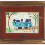 Giardino, 1977 by Rodolfo Marma, oil on canvas cardboard, offered Oct 2023